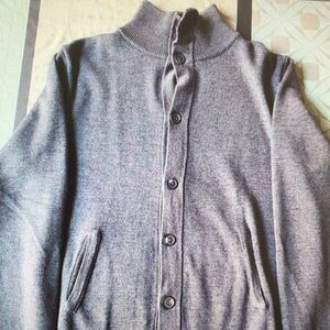 Gray Button-Up Cardigan